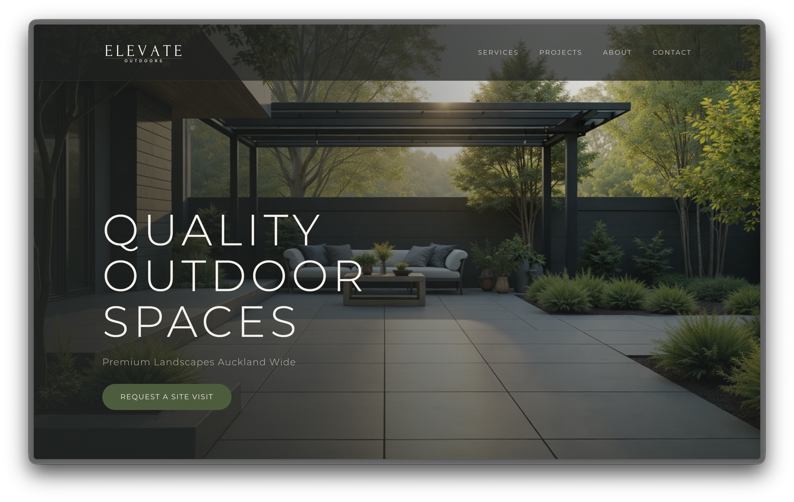 Elevate Outdoors website
